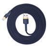 Кабель Baseus Cafule Cable USB For iP 1.5A 2m Gold+Blue (Синий)- № 2