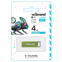 Флеш-накопичувач Wibrand USB 2.0 Chameleon 4Gb Light Green (Колір Зелёный) - фото № 2