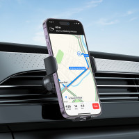 Автотримач для телефона BOROFONE BH92 Grand one-button car holder(air outlet) Black (Цвет Черный) - фото № 8