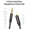 Аудіокабель Vention Cotton Braided 3.5mm Audio Extension Cable 5M Black Metal Type (VAB-B06-B500-M) (Black)- № 7