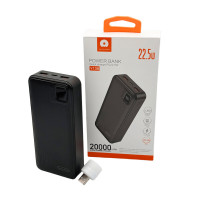 Зовнішній акумулятор WUW Y138 （PD22.5W quick charge) 20000mAh Black (Колір Black) - фото № 3