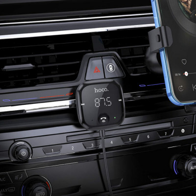 Bluetooth ресивер HOCO E65 Unity car BT FM transmitter Black - зображення 7