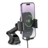 Автотримач для телефона з БЗП BOROFONE BH214 Adelante wireless fast charging car holder(center console) Black (Черный)- № 5