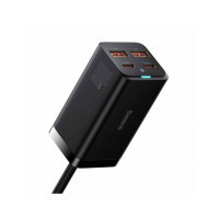 Мережевий зарядний пристрій Baseus GaN3 Pro Desktop Fast Charger 2U+2C 100W EU Black (Цвет Черный) - фото № 2
