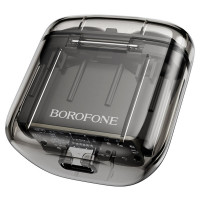Навушники BOROFONE BW23 Crystal bean Transparent Edition true wireless BT headset Jazz Black (Цвет Черный) - фото № 4