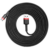 Кабель Baseus cafule Cable USB For Micro 2A 3m Red+Black (Колір Red-Black) - фото № 3