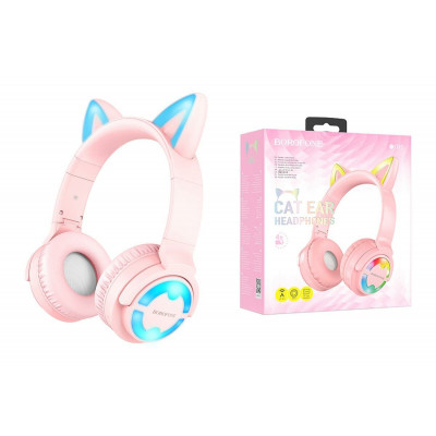 Навушники BOROFONE BO15 Cat ear BT headphones Girl Pink - изображение 3