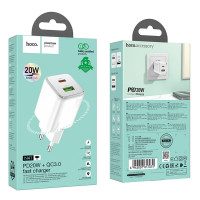 Мережевий зарядний пристрій HOCO N41 Almighty PD20W+QC3.0 charger White (Колір 7068) - фото № 5