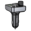 АЗП з FM-модулятором HOCO E86 Alegria 48W dual port PD30W+QC3.0 car BT FM transmitter Black (7073)- № 3