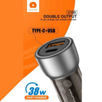 Автомобільний зарядний пристрій WUW-C185 PD20W+QC3.0 black (Цвет Черный) - фото № 2