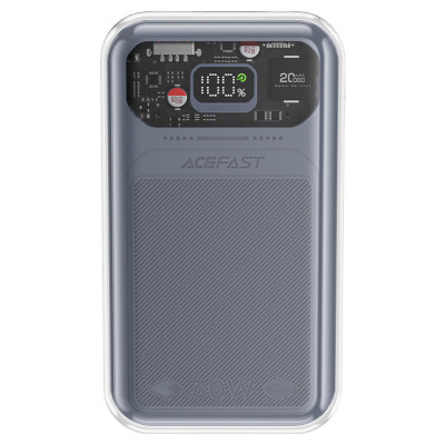 Зовнішній акумулятор ACEFAST M2-20000 Exploration series 30W fast charging power bank Mica Gray - зображення 1