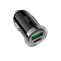 Автомобільний зарядний пристрій HOCO Z44 Leading PD20W+QC3.0 car charger Black (Цвет 7073) - фото № 2