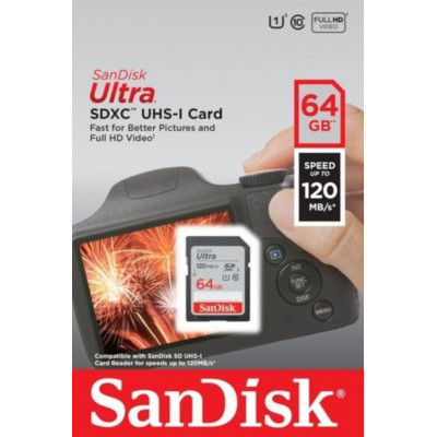 SDXC (UHS-1) SanDisk Ultra 64Gb class 10 (120Mb/s) - зображення 2