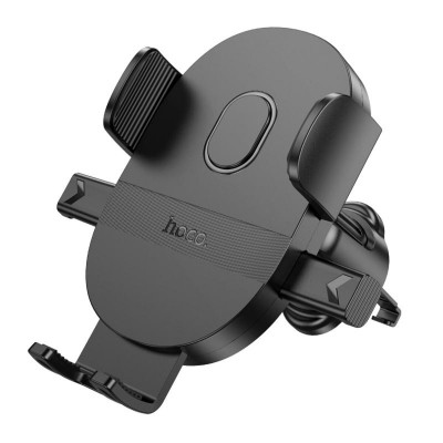 Тримач для мобільного HOCO H18 Mighty one-button car holder(air outlet) Black - изображение 3