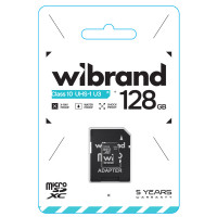 Карта пам'яті microSDXC (UHS-1 U3) Wibrand 128Gb class 10 (adapter SD)  - фото № 2