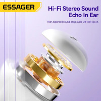 Бездротові навушники ESSAGER (color box) Shining TWS Bluetooth earphones White (Цвет Белый) - фото № 3