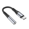 Кабель-перехiдник HOCO LS33 Type-C Digital 3.5 Audio converter Metal Gray (Metal Gray)- № 2