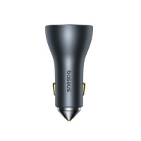 Автомобільний зарядний пристрій Baseus Golden Contactor Pro GaN Fast Charging Car Charger U+2C 65W Lunar Gray