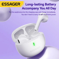 Бездротові навушники ESSAGER (color box) Shining TWS Bluetooth earphones White (Цвет Белый) - фото № 5