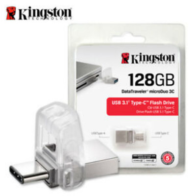 Flash Kingston USB 3.0 DT MicroDuo 3C 128GB USB3.1/Type-C metal - изображение 4