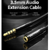 Кабель Vention Cotton Braided 3.5mm Audio Extension Cable 2M Black Metal Type (VAB-B06-B200-M) - изображение 5