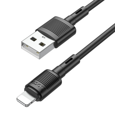 Кабель HOCO X83 USB to iP 2.4A, 1m, PVC, PVC connectors, Black - изображение 1