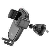 Тримач для мобiльного з БЗП HOCO HW1 Pro wireless fast charge car holder(air outlet) Black (Цвет 7073) - фото № 3