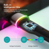 Кабель Essager Colorful LED USB-кабель для быстрой зарядки, 3 А, USB-A, тип C, 1 м, черный (EXCT-XCD01) (EXCT-XCD01) - изображение 7
