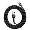 Кабель Baseus Cafule Cable USB For Lightning 2.4A 1m Gold+Black - зображення 4