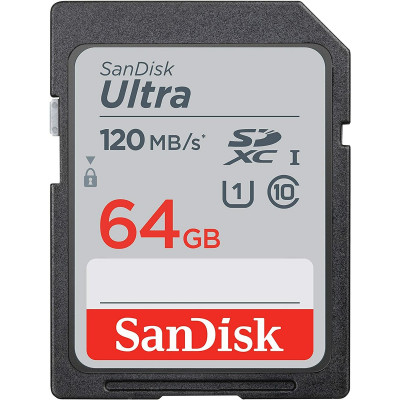 SDXC (UHS-1) SanDisk Ultra 64Gb class 10 (120Mb/s) - зображення 1