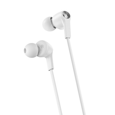Навушники BOROFONE BM37 Noble sound wire control earphones with mic White (BM37W) - зображення 1