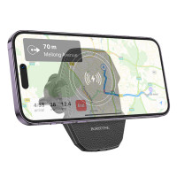 Автотримач для телефона з БЗП BOROFONE BH215 Adelante magnetic wireless fast charging car holder(air outlet) Black (Колір Черный) - фото № 6