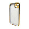 Чохол для смартфона AG Glass Sapphire Frame MagSafe Logo for Apple iPhone 14 Gold (30791)- № 2