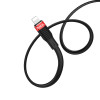 Кабель HOCO U72 USB to iP 2.4A, 1.2m, silicone, TPE connectors, Black - изображение 3