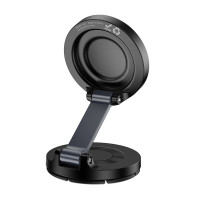 Автотримач для телефона HOCO H61 Show folding ring magnetic car holder (dashboard) Black Metal Gray (Колір Black Metal Gray) - фото № 6