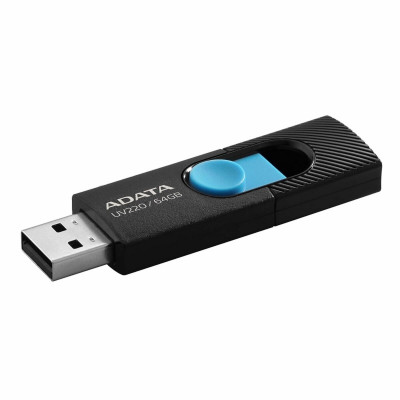 Flash A-DATA USB 2.0 AUV 220 64Gb Black/Blue (AUV220-64G-RBKBL) - зображення 1