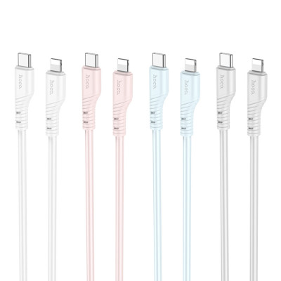 Кабель HOCO X97 Crystal color PD silicone charging data cable iP light gray (6931474799777) - зображення 2