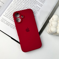 Чохол для смартфона Silicone Full Case AA Camera Protect for Apple iPhone 16 35,Maroon (Колір Maroon) - фото № 7