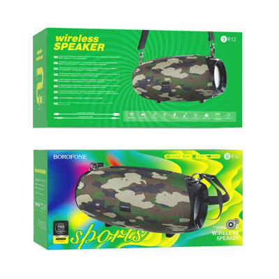 Портативна колонка BOROFONE BR12 Amplio sports wireless speaker Camouflage Green (BR12CG) - изображение 3