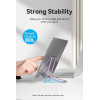 Тримач для телефона Vention Portable Cell Phone Stand Holder for Desk Aluminum Alloy Type Gray (KCZH0) (Gray)- № 7
