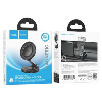 Автотримач для телефона HOCO H61 Show folding ring magnetic car holder (dashboard) Black Metal Gray (Колір Black Metal Gray) - фото № 2