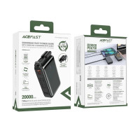 Зовнішній акумулятор ACEFAST M14 PD20W power bank with cable 20000mAh Black (Цвет 7073) - фото № 2