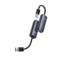 USB-Хаб Baseus Lite Series Ethernet Adapter USB-A to RJ45 LAN Port (100Mbps) Black (Колір 7073) - фото № 5