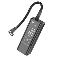 Автомобільний насос HOCO ZP7 Maddy portable smart air pump(5000mAh) Black  - фото № 2
