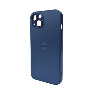 Чохол для смартфона AG Glass Matt Frame Color Logo for Apple iPhone 13 Navy Blue - изображение 1