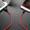 Кабель HOCO X21 Plus USB to Micro 2.4A, 2м, силикон, силиконовые разъемы, Черный+Красный (6931474713841) - изображение 2