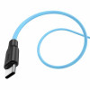 Кабель HOCO X21 Plus USB to Type-C 3A, 1m, silicone, silicone connectors, Black+Blue - зображення 2