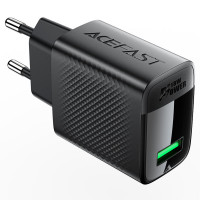 Мережевий зарядний пристрій ACEFAST A90 QC18W GaN single USB-A charger set (P3) (EU) Black (Цвет 7073) - фото № 3