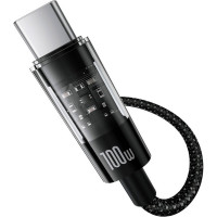 Кабель Baseus Gem Fast-Charging Data Cable USB to USB-C 100W 2m Cluster Black (Колір Cluster Black) - фото № 3