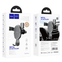Автотримач для телефона HOCO CA56 Plus Armor metal gravity car holder Black (Колір 7073) - фото № 5